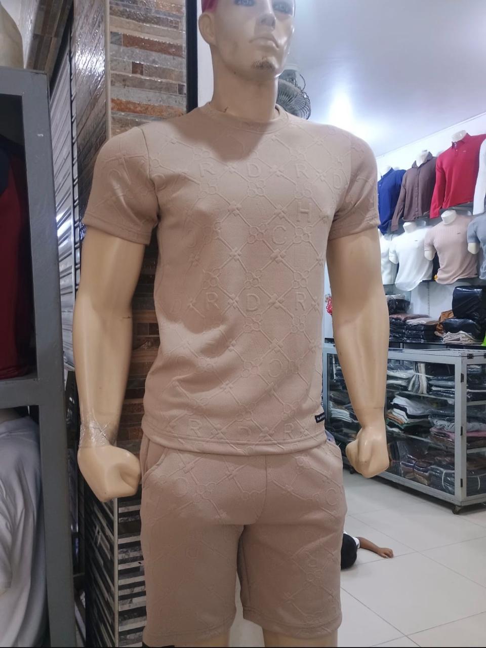 conjunto en tela texturizada