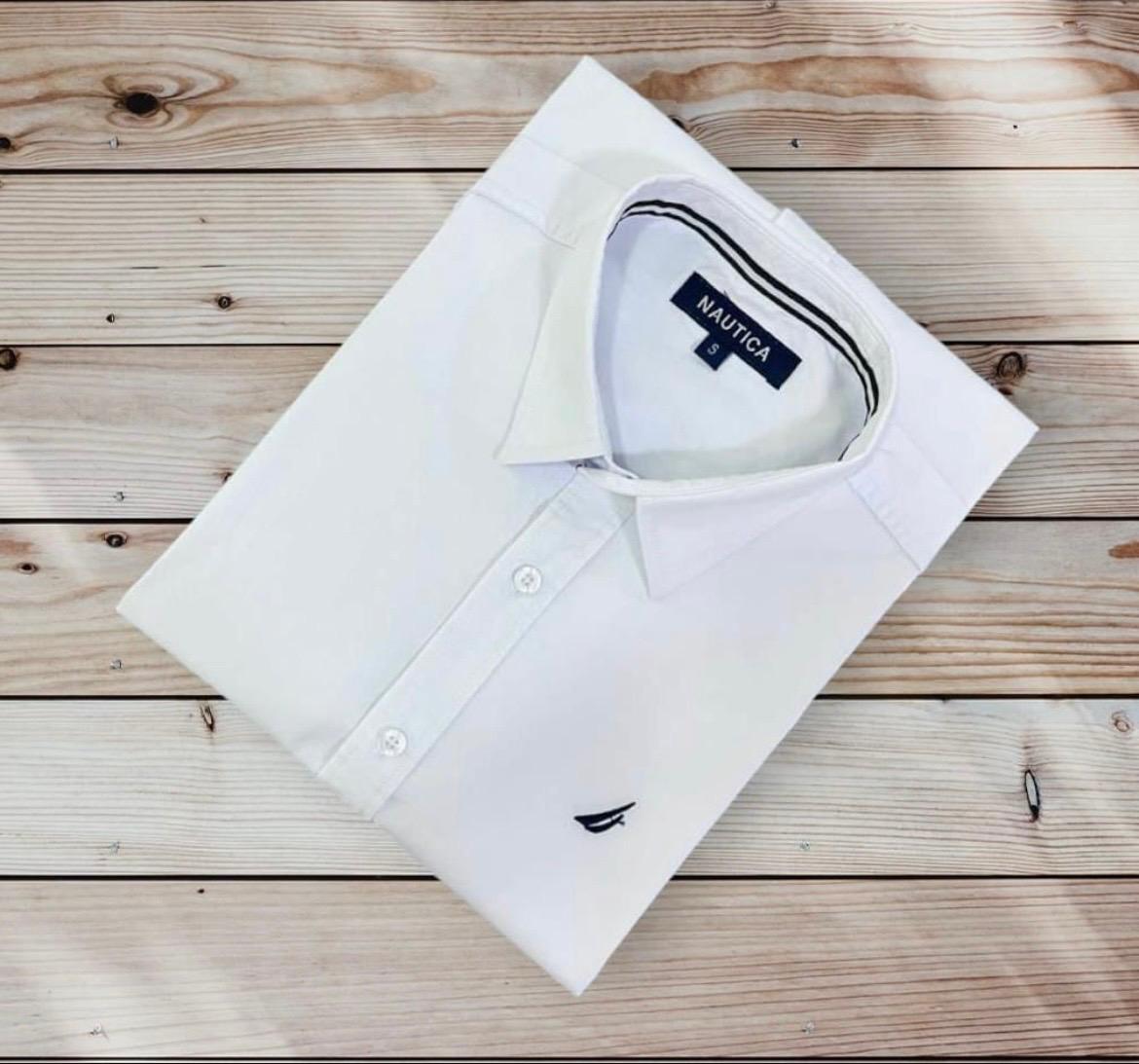 camisa náutica manga corta en tela strech