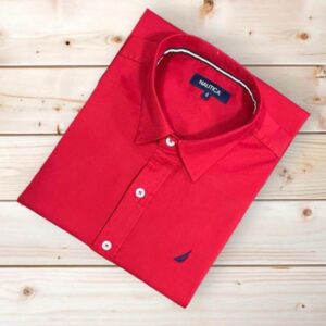 camisa náutica manga corta en tela strech