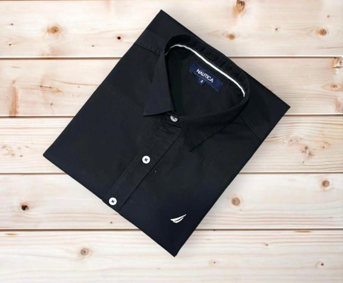 camisa náutica manga corta en tela strech